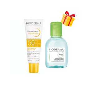 BIODERMA OFFRE PHOTODERM AQUAFLUIDE TOUCHER SEC SPF 50+ INVISIBLE + EAU MICELLAIRE 100ML OFFERTE