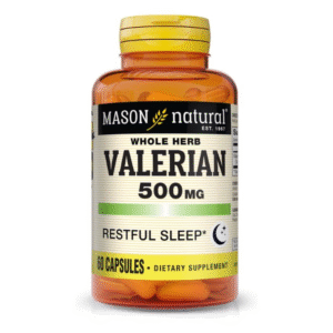 MASON NATURAL WHOLE HERB VALERIAN 500 MG 60 CAPSULES