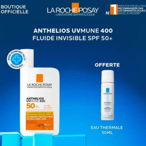 LA ROCHE POSAY OFFRE ANTHELIOS UVMUNE 400 FLUIDE SOLAIRE INVISIBLE SPF 50+ 50 ML + EAU THERMALE 50 ML OFFERTE
